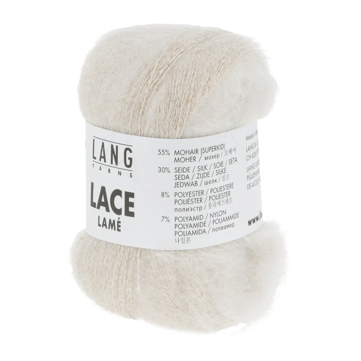 Lang Yarns - Lace Lamé 0001 weiss