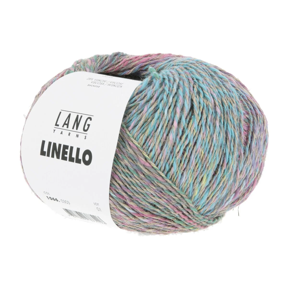 Lang Yarns - Linello 0303 aubergine rosa grün