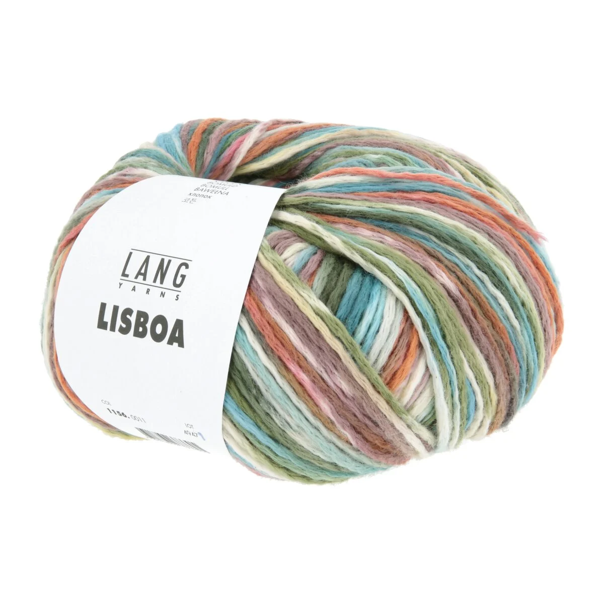 Lang Yarns - Lisboa 0011 olive dunkelgrün blau orange