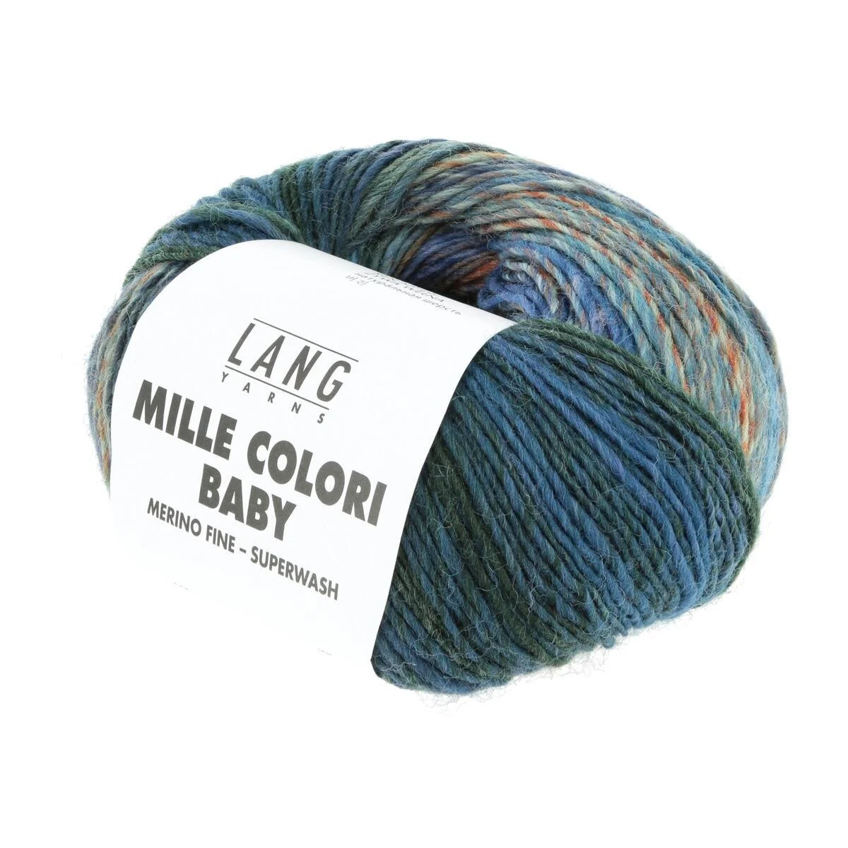 Lang Yarns - Mille Colori Baby 0208 blau lachs petrol