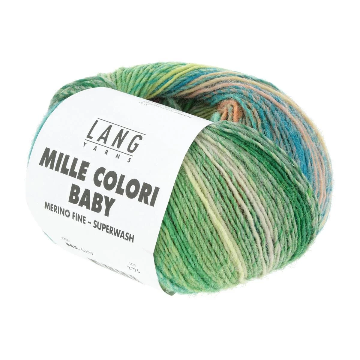 Lang Yarns - Mille Colori Baby 0209 grün petrol rosa