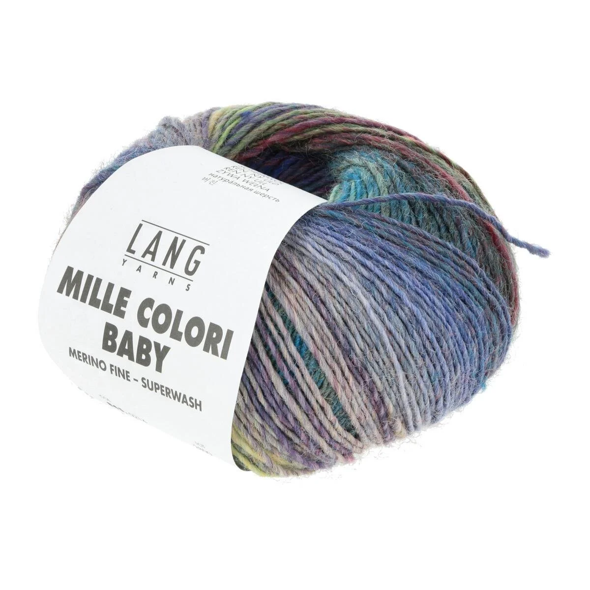 Lang Yarns - Mille Colori Baby 0214 olive rot blau