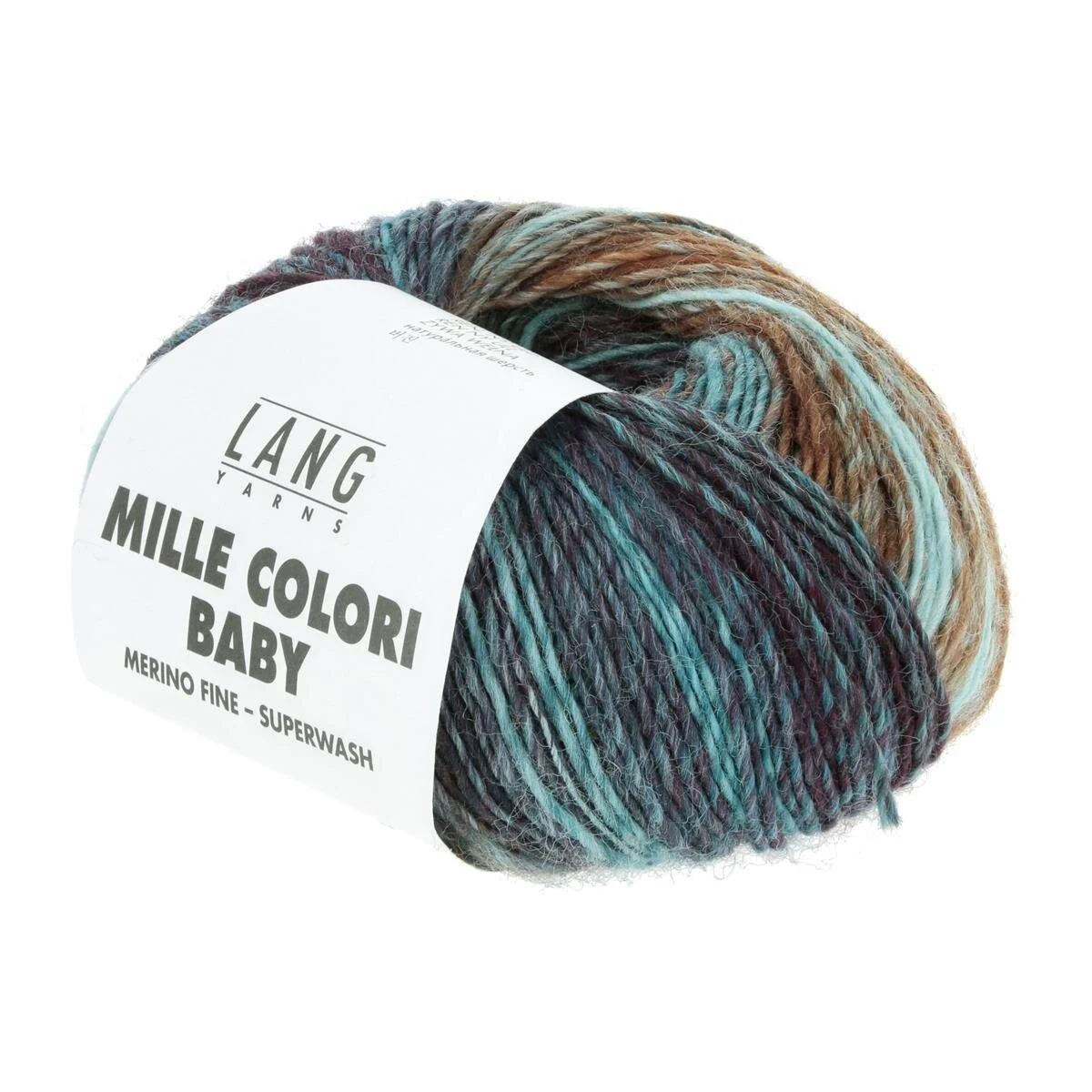 Lang Yarns - Mille Colori Baby 0215 grün aubergine ziegel