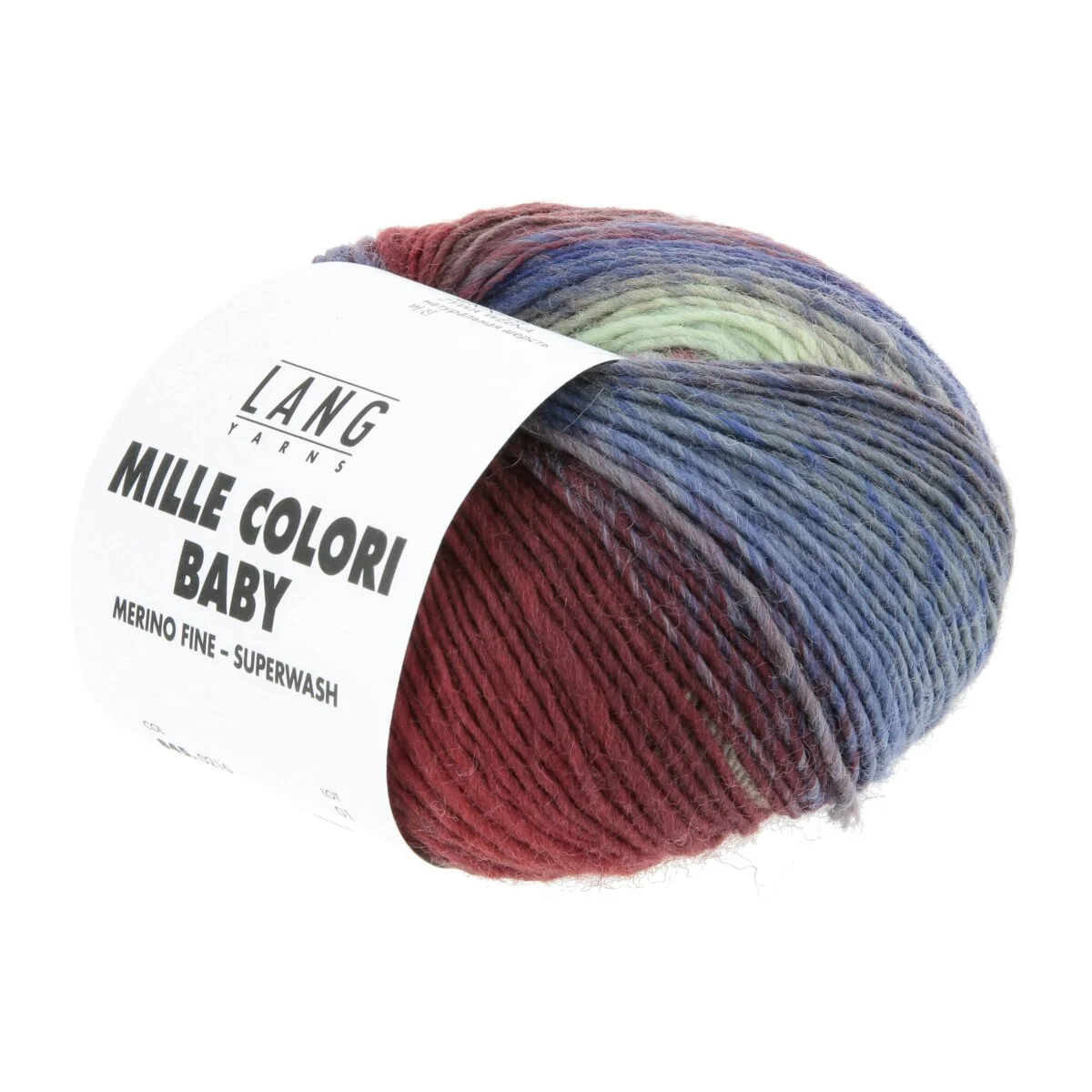 Lang Yarns - Mille Colori Baby 0216 türkis bordeaux lavendel