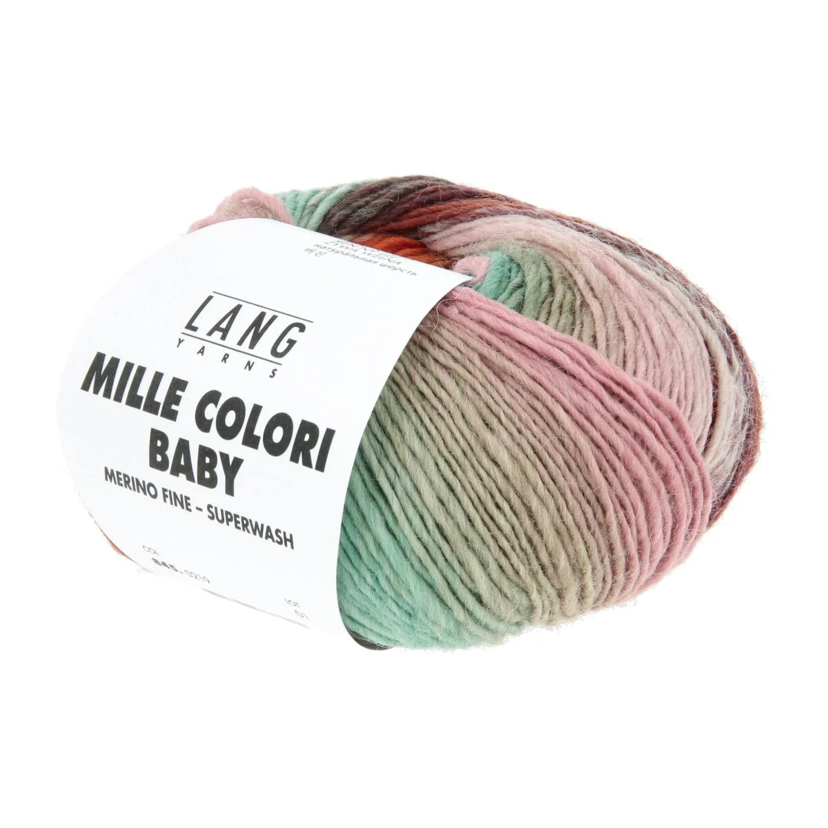 Lang Yarns - Mille Colori Baby 0219 helltürkis aubergine melone