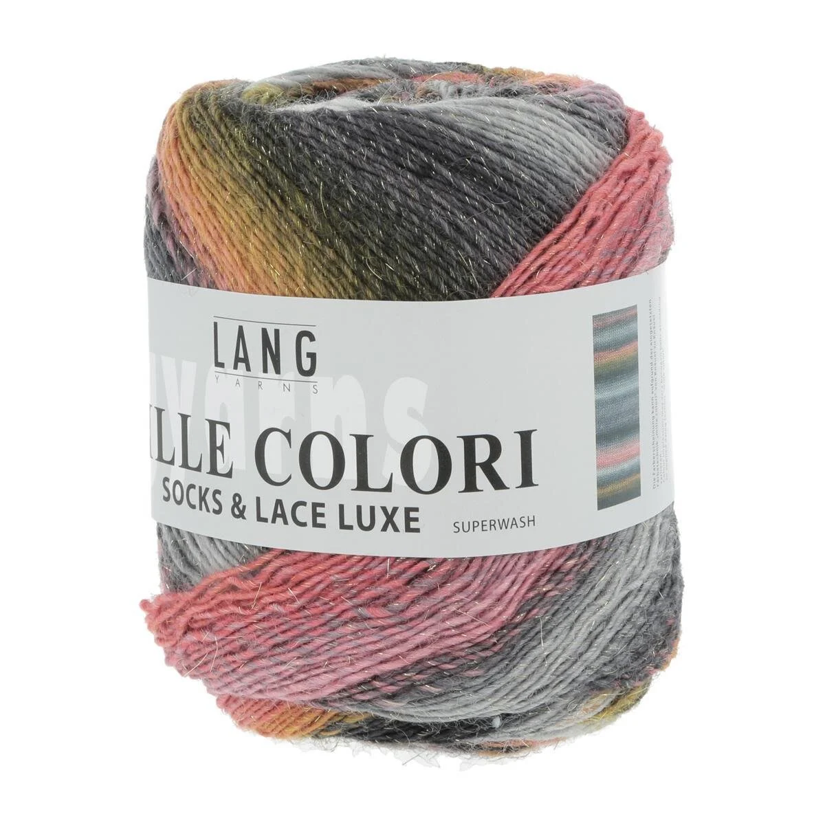 Lang Yarns - Mille Colori Socks & Lace Luxe 0024 grau melone