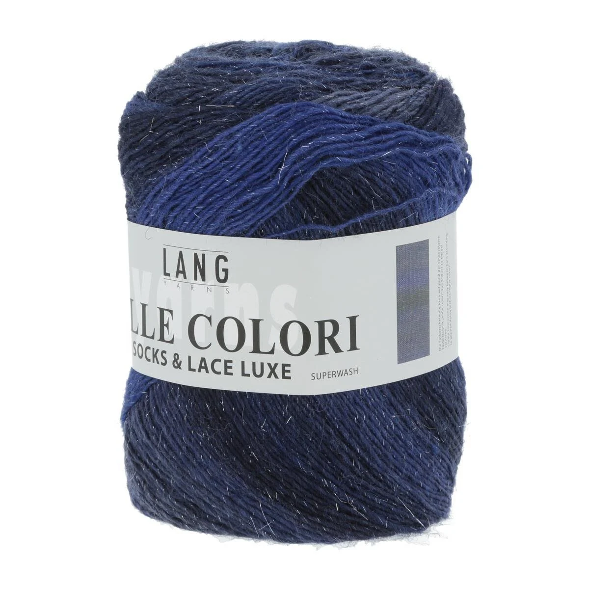 Lang Yarns - Mille Colori Socks & Lace Luxe 0035 marine silber
