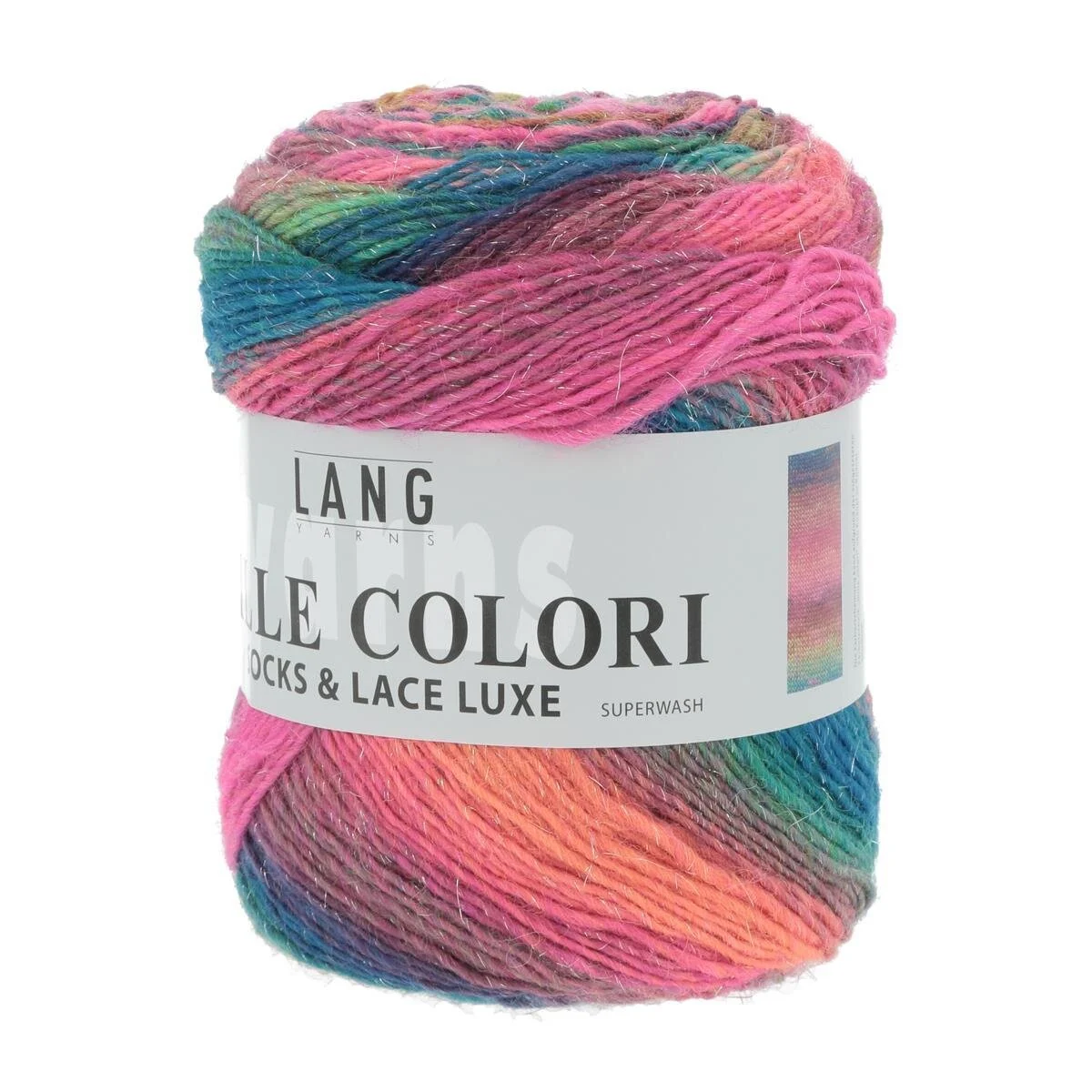Lang Yarns - Mille Colori Socks & Lace Luxe 0050 bunt pink blau