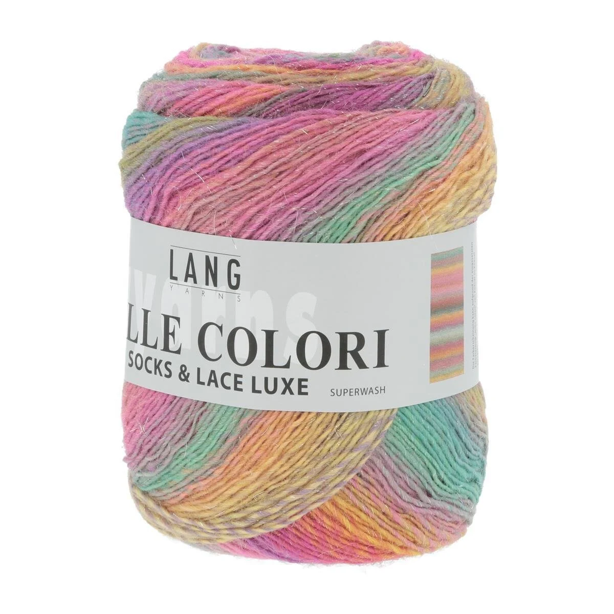 Lang Yarns - Mille Colori Socks & Lace Luxe 0053 bunt pink mint gelb