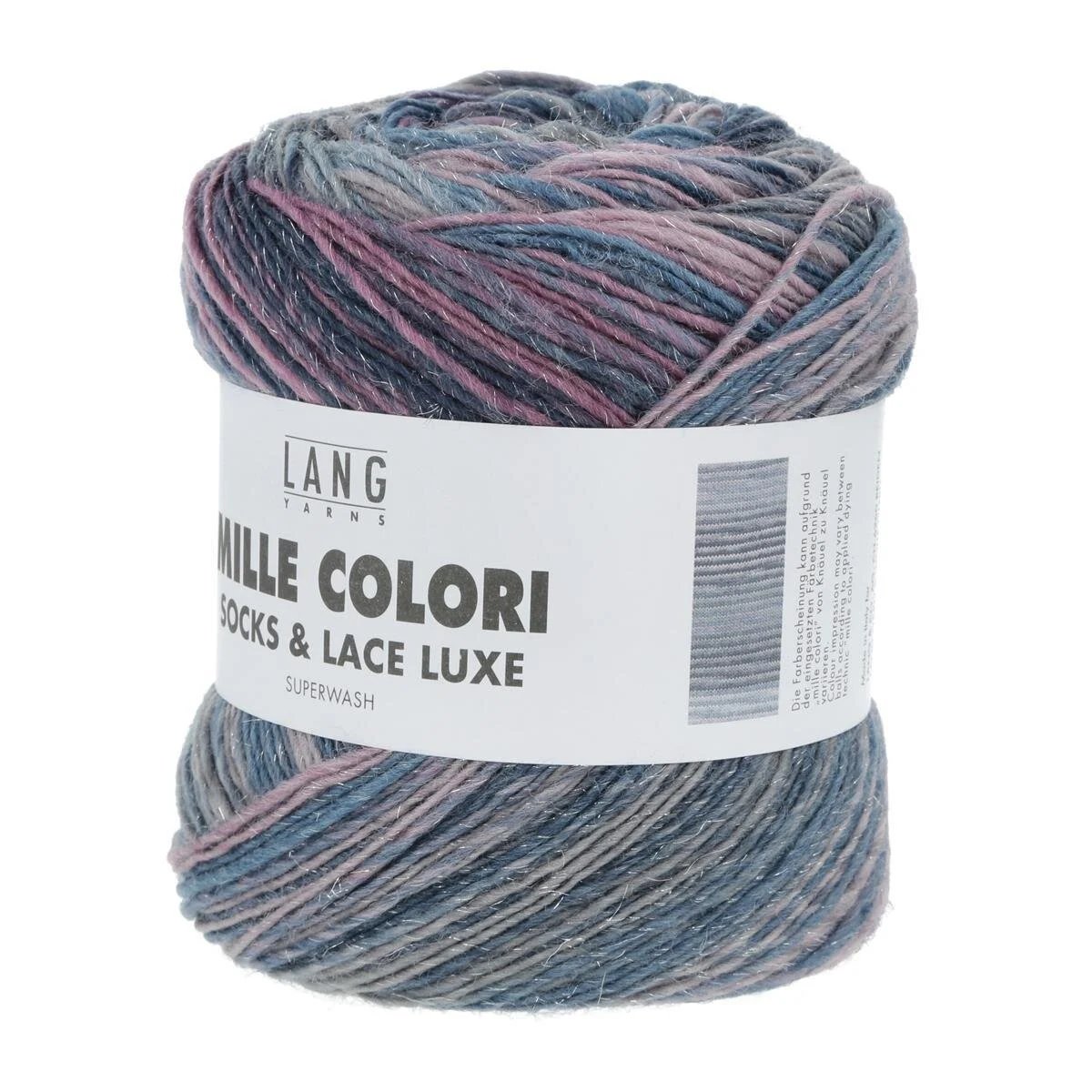 Lang Yarns - Mille Colori Socks & Lace Luxe 0202 jeans
