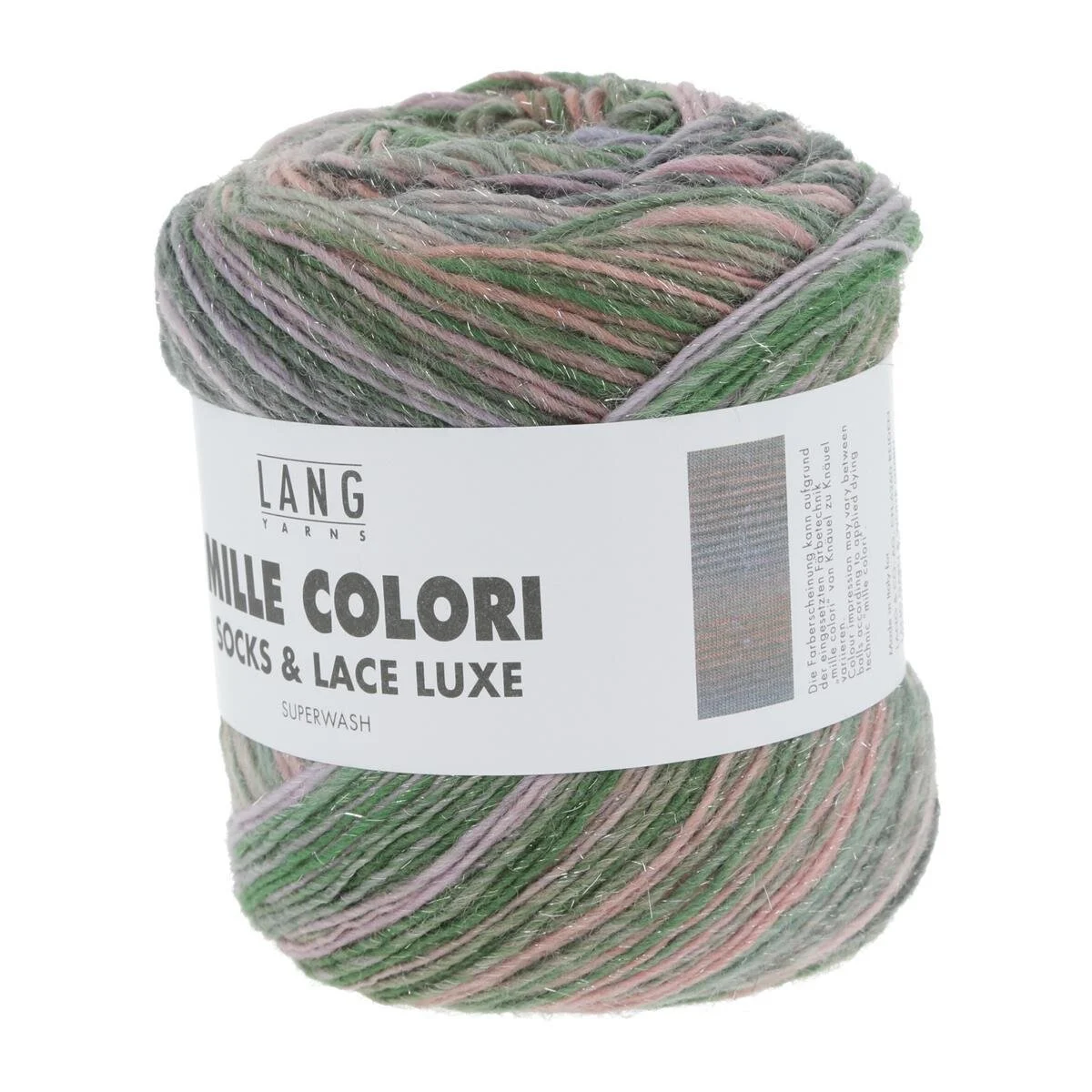 Lang Yarns - Mille Colori Socks & Lace Luxe 0203 lila grün lachs