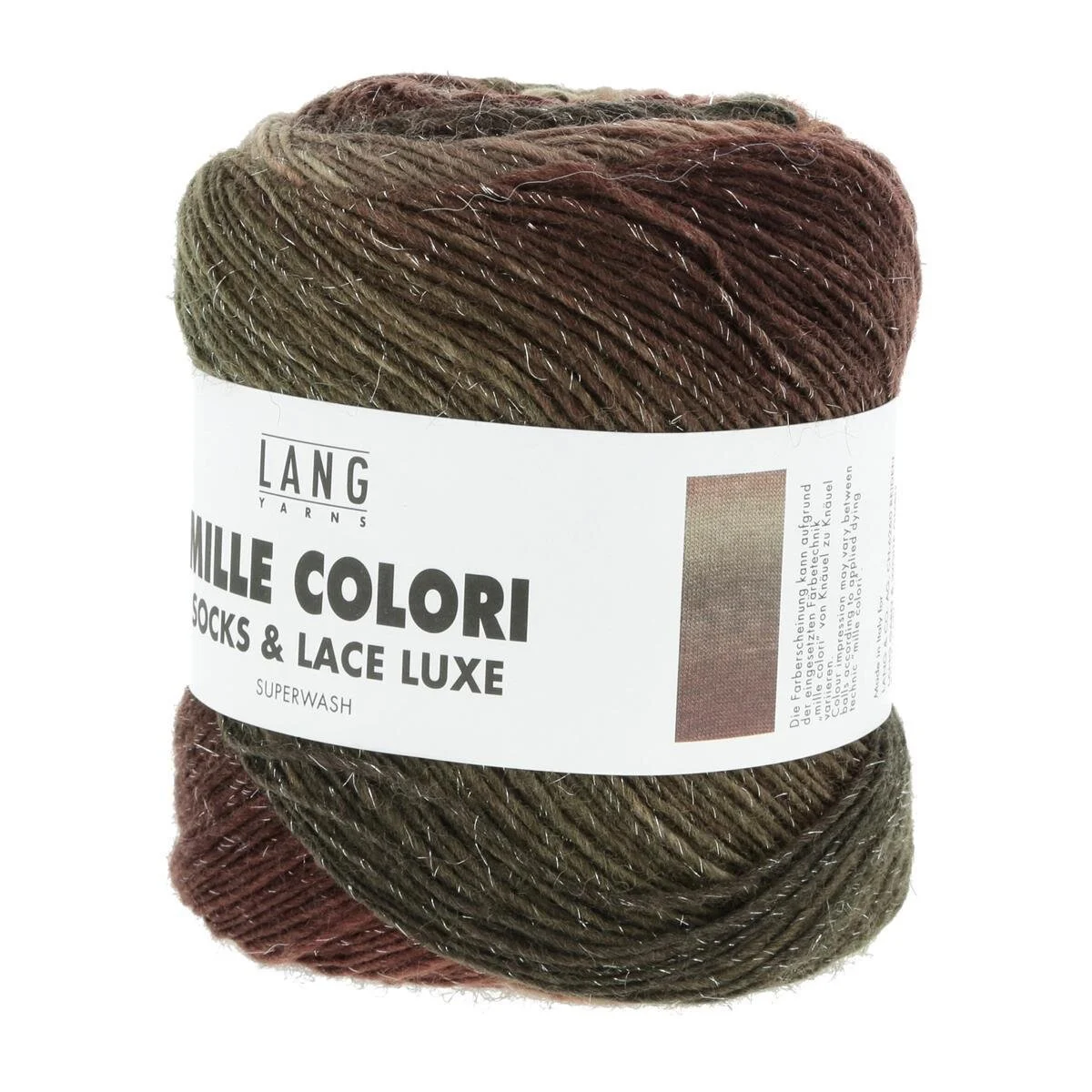 Lang Yarns - Mille Colori Socks & Lace Luxe 0210 beige braun cognac