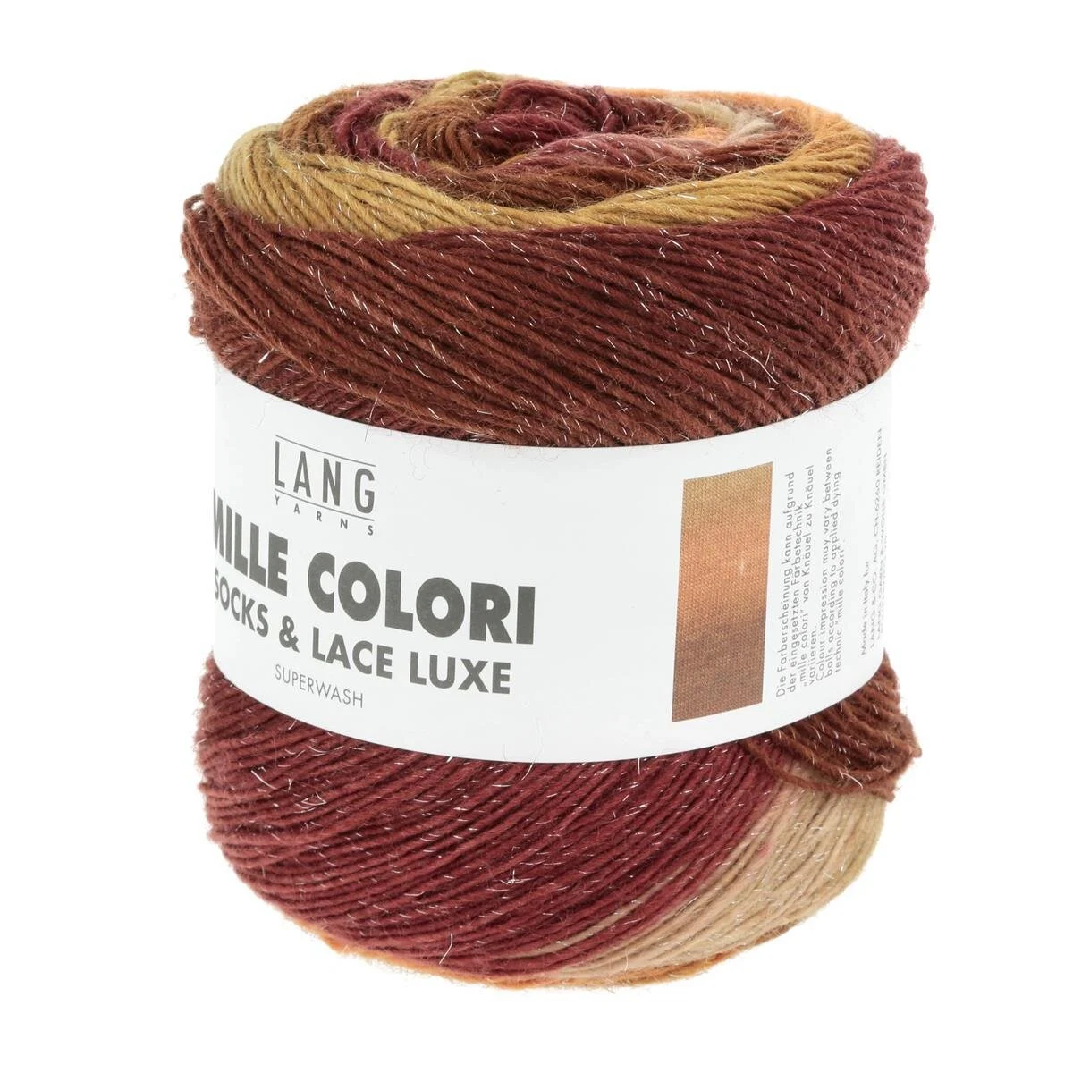 Lang Yarns - Mille Colori Socks & Lace Luxe 0211 ziegel orange ocker