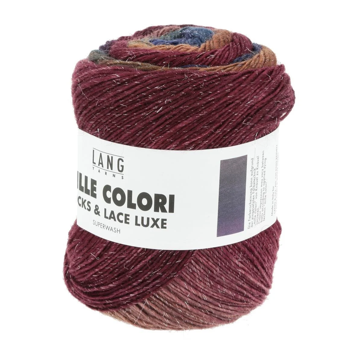Lang Yarns - Mille Colori Socks & Lace Luxe 0214 navy violett braun