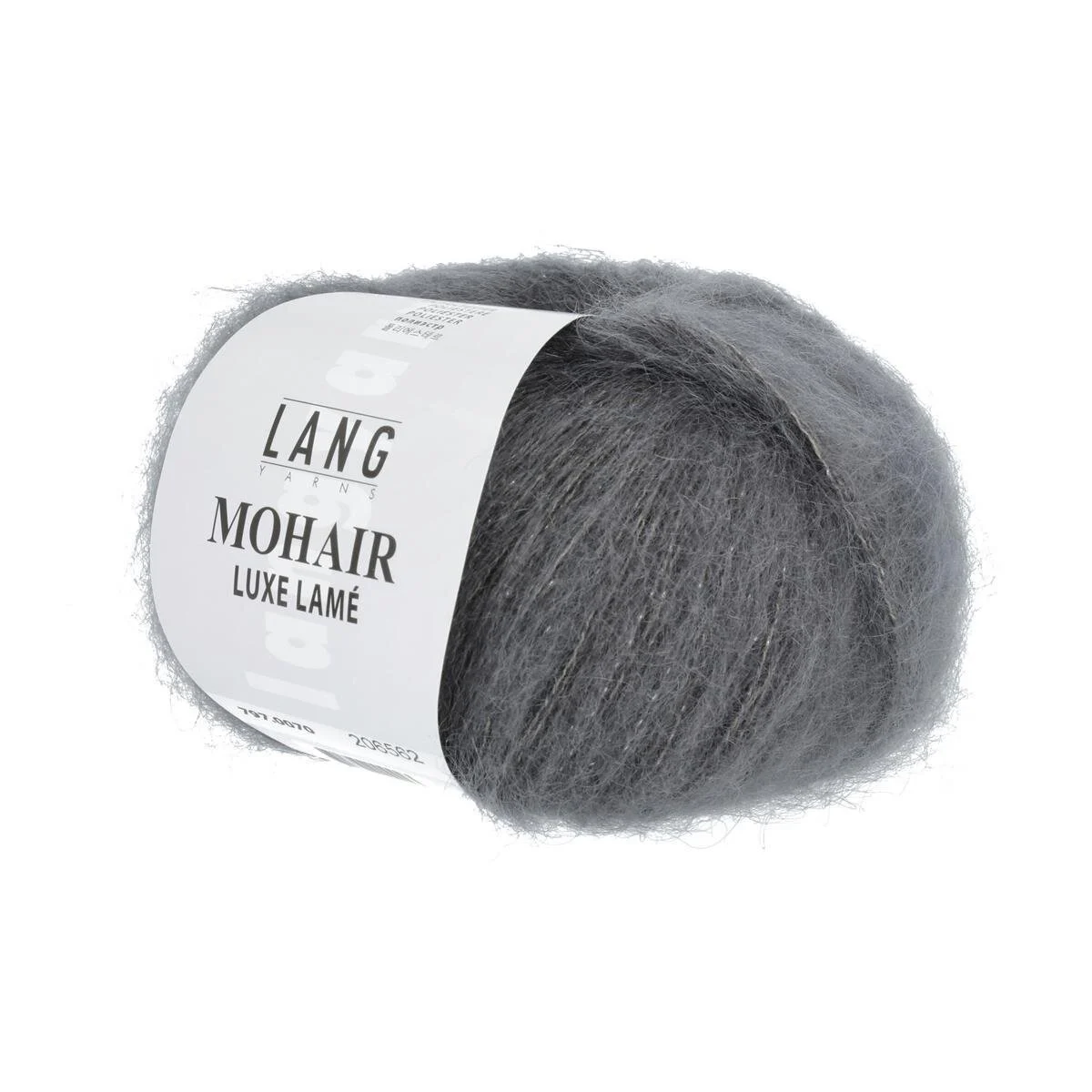 Lang Yarns - Mohair Luxe Lame 0070 silber - anthrazit