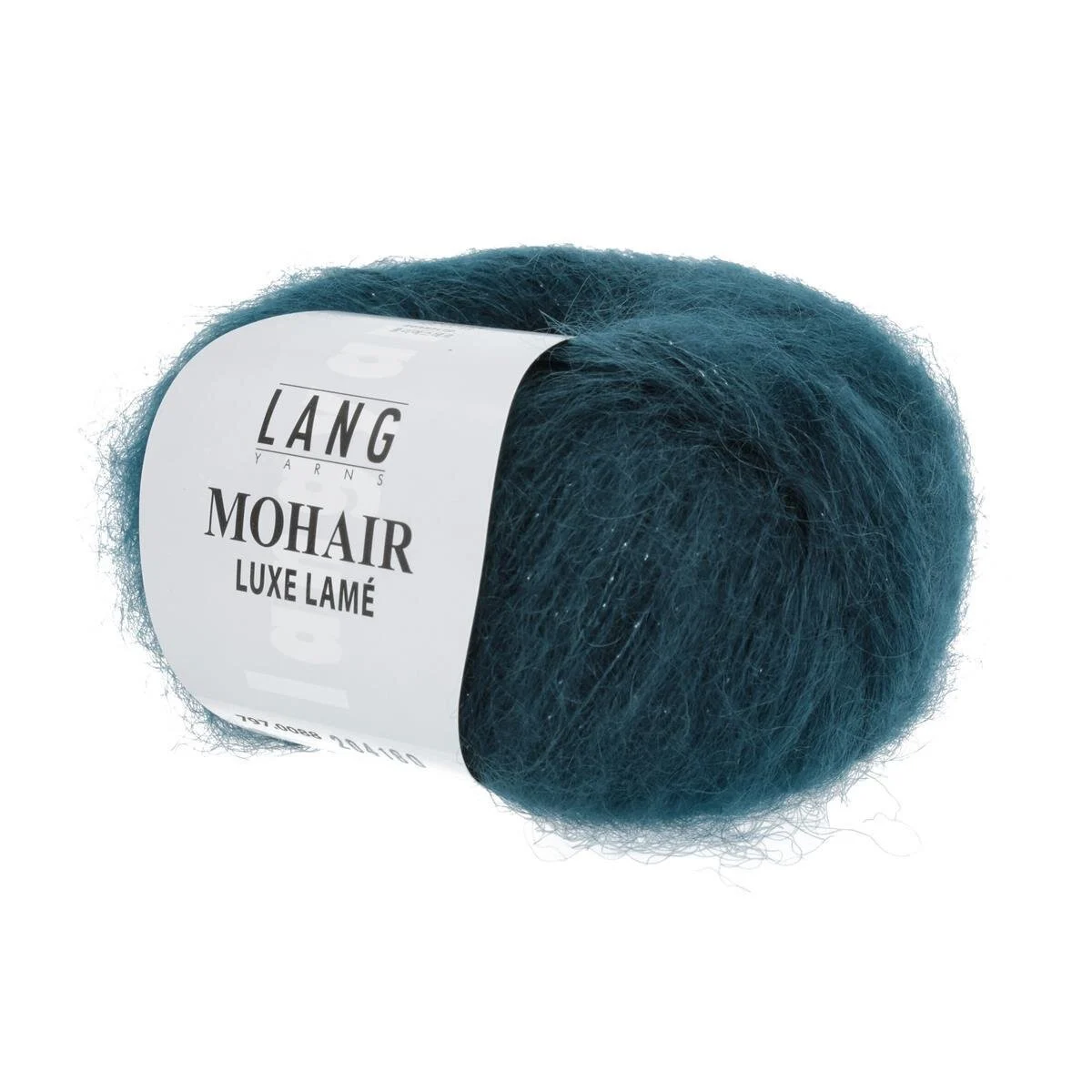 Lang Yarns - Mohair Luxe Lame 0088 silber - petrol