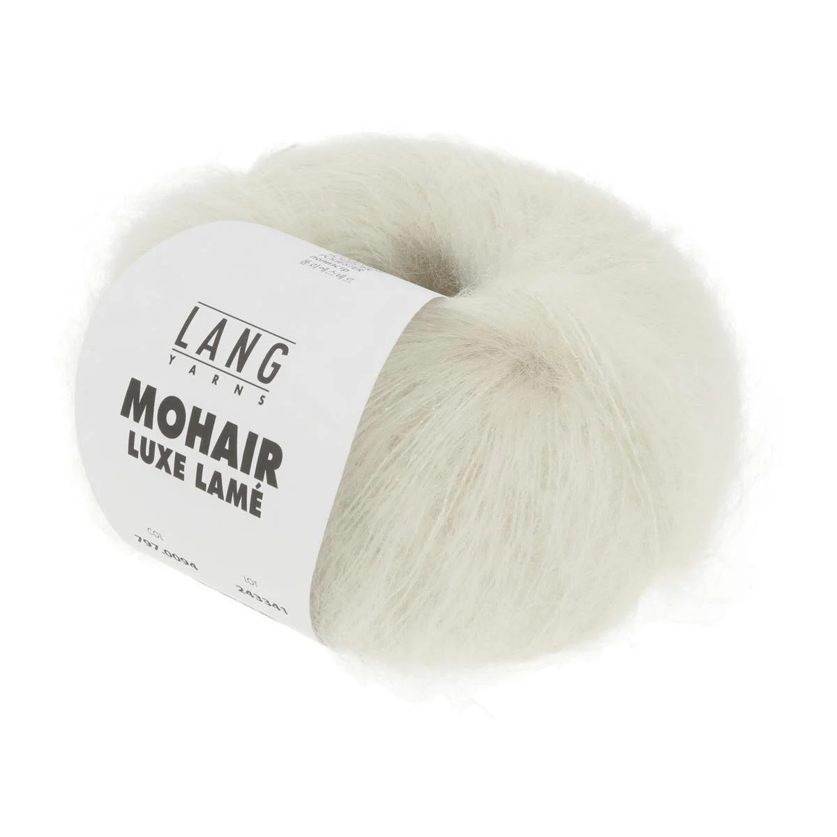 Lang Yarns - Mohair Luxe Lame 0094 silber - offwhite