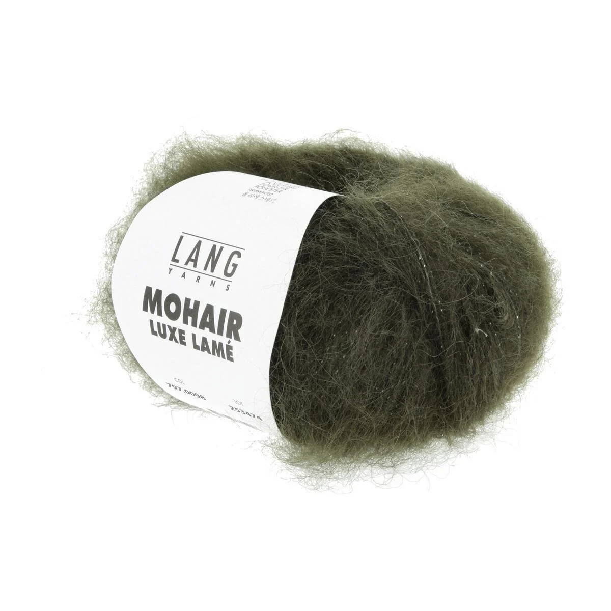 Lang Yarns - Mohair Luxe Lame 0098 silber - olive dunkel