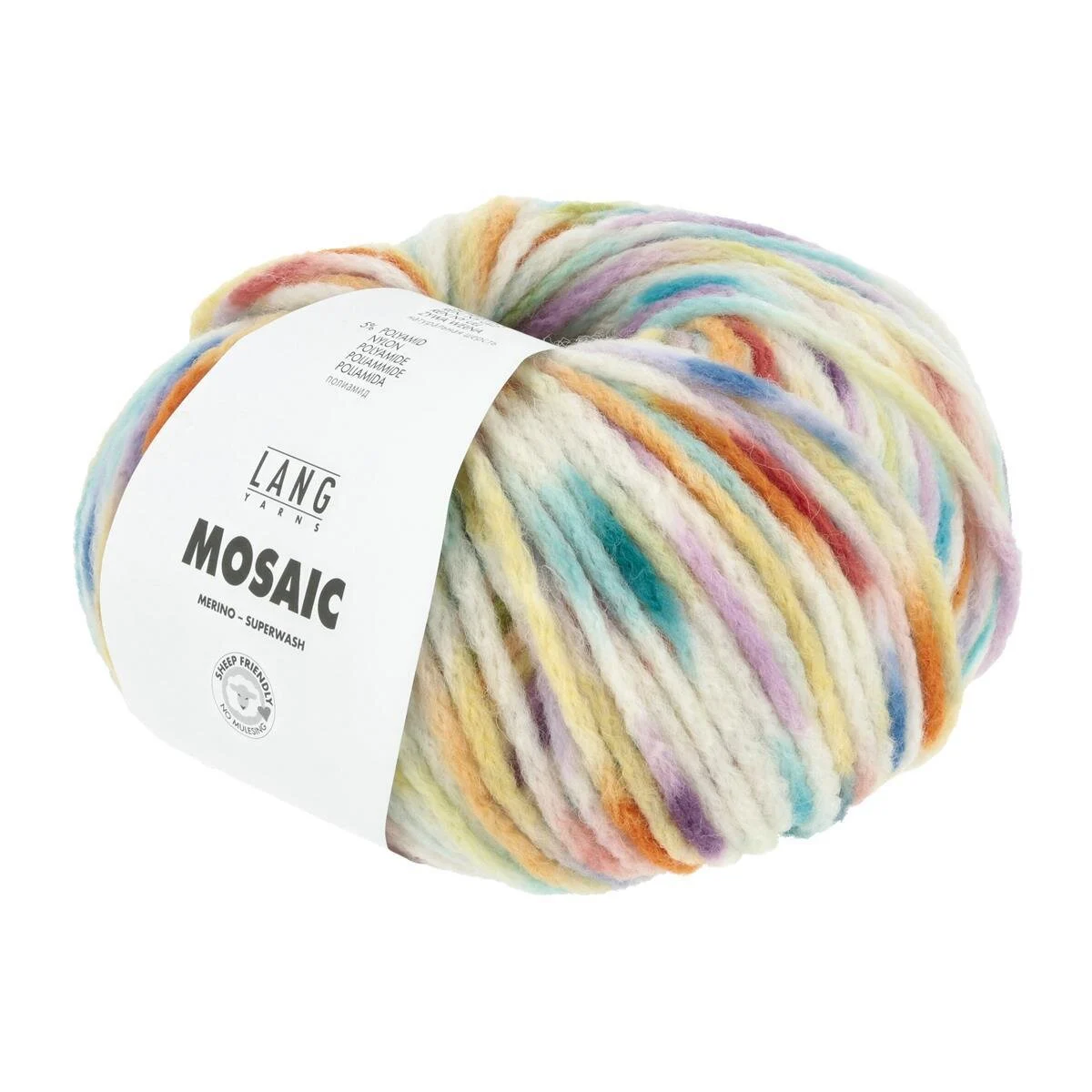 Lang Yarns - Mosaic 0001 türkis beere orange grün