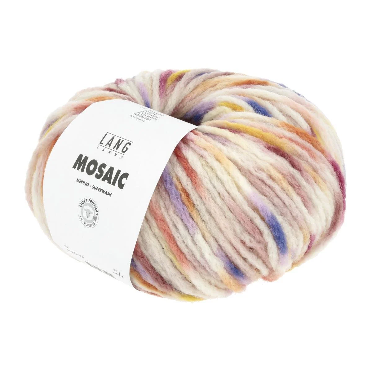 Lang Yarns - Mosaic 0002 bordeux lila pink gelb