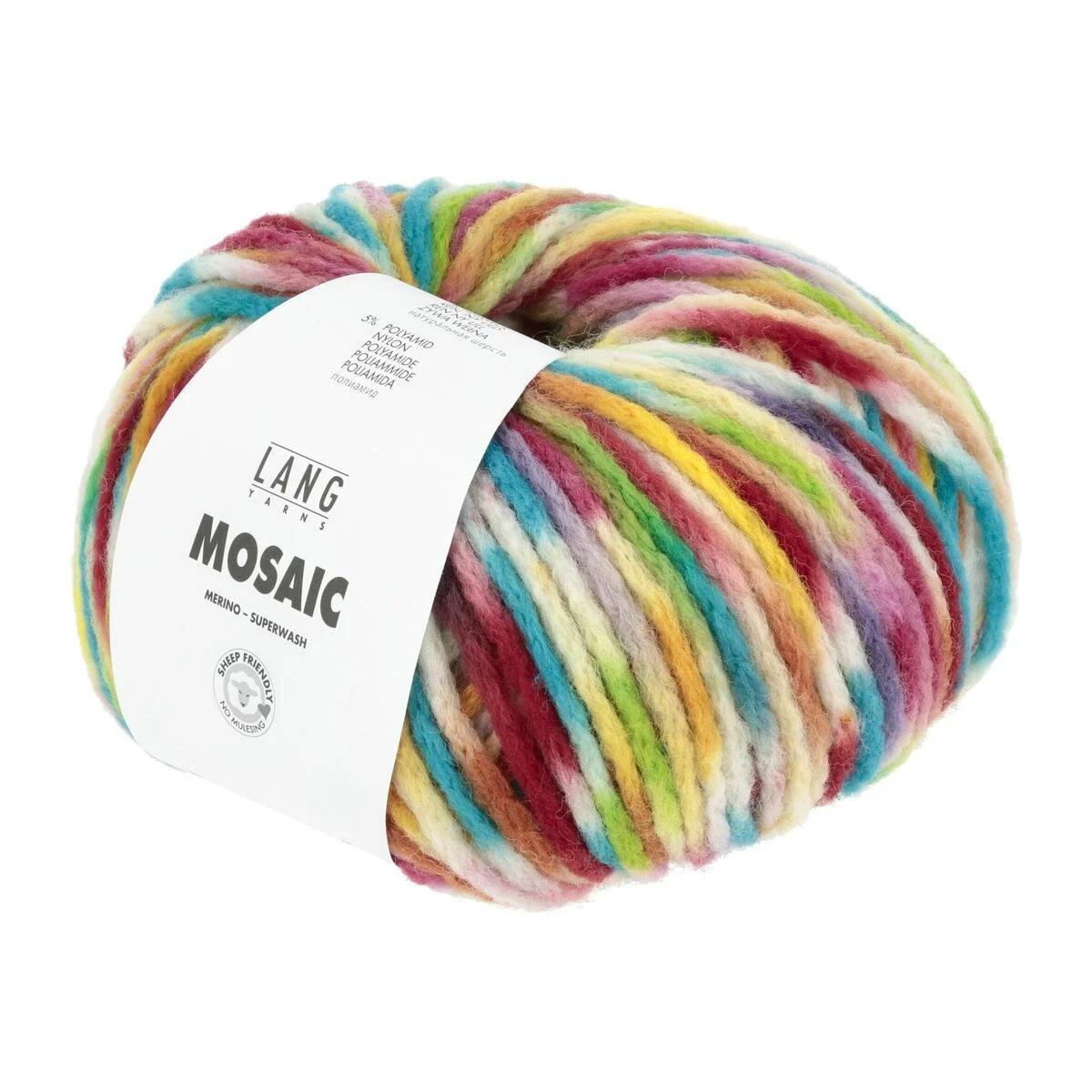 Lang Yarns - Mosaic 0004 rot türkis gelb grün