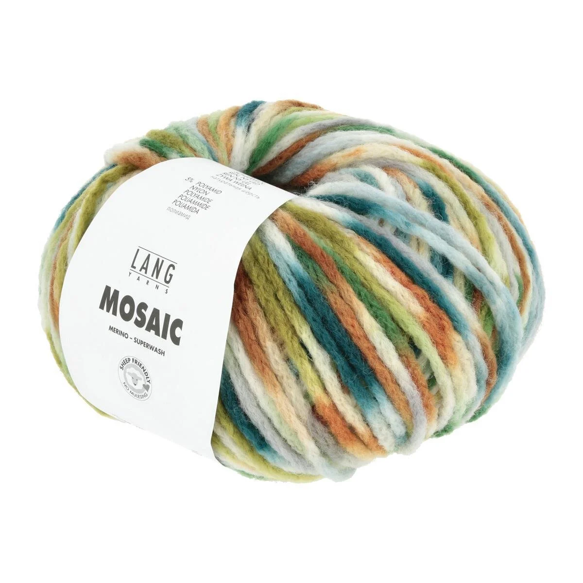 Lang Yarns - Mosaic 0005 grün braun petrol grau