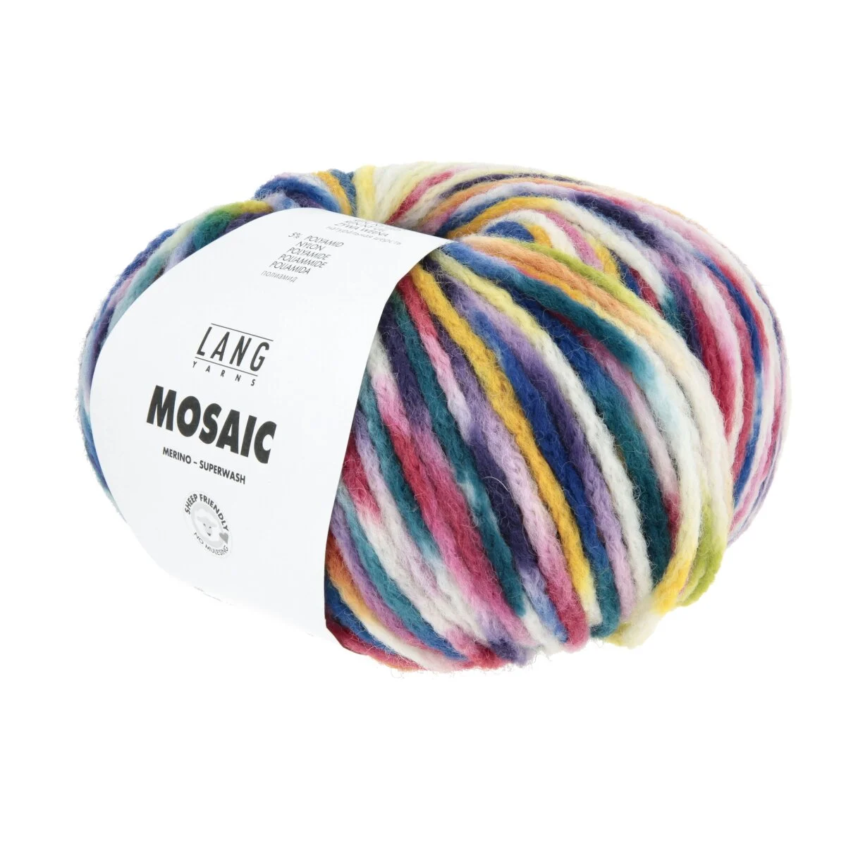 Lang Yarns - Mosaic 0011 mauve petrol royal violett