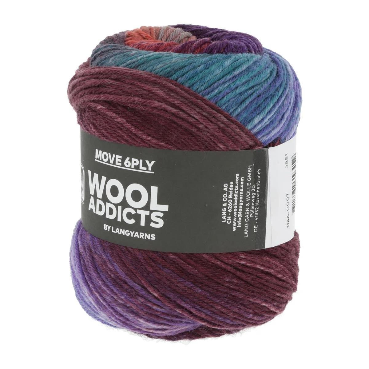 Lang Yarns - Move 6-fach 0007 bordeaux petrol violet