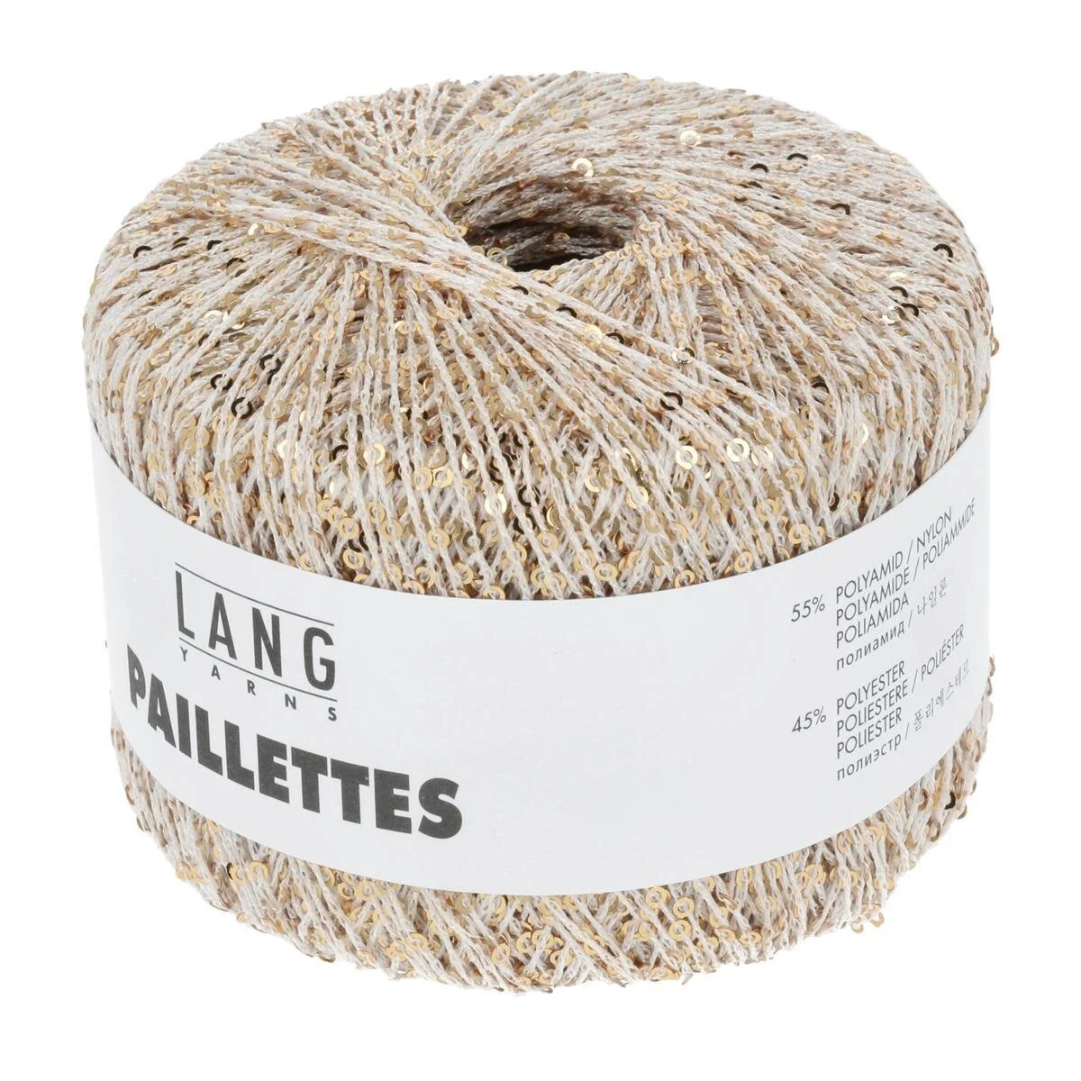 Lang Yarns - Paillettes 0002 weiss gold