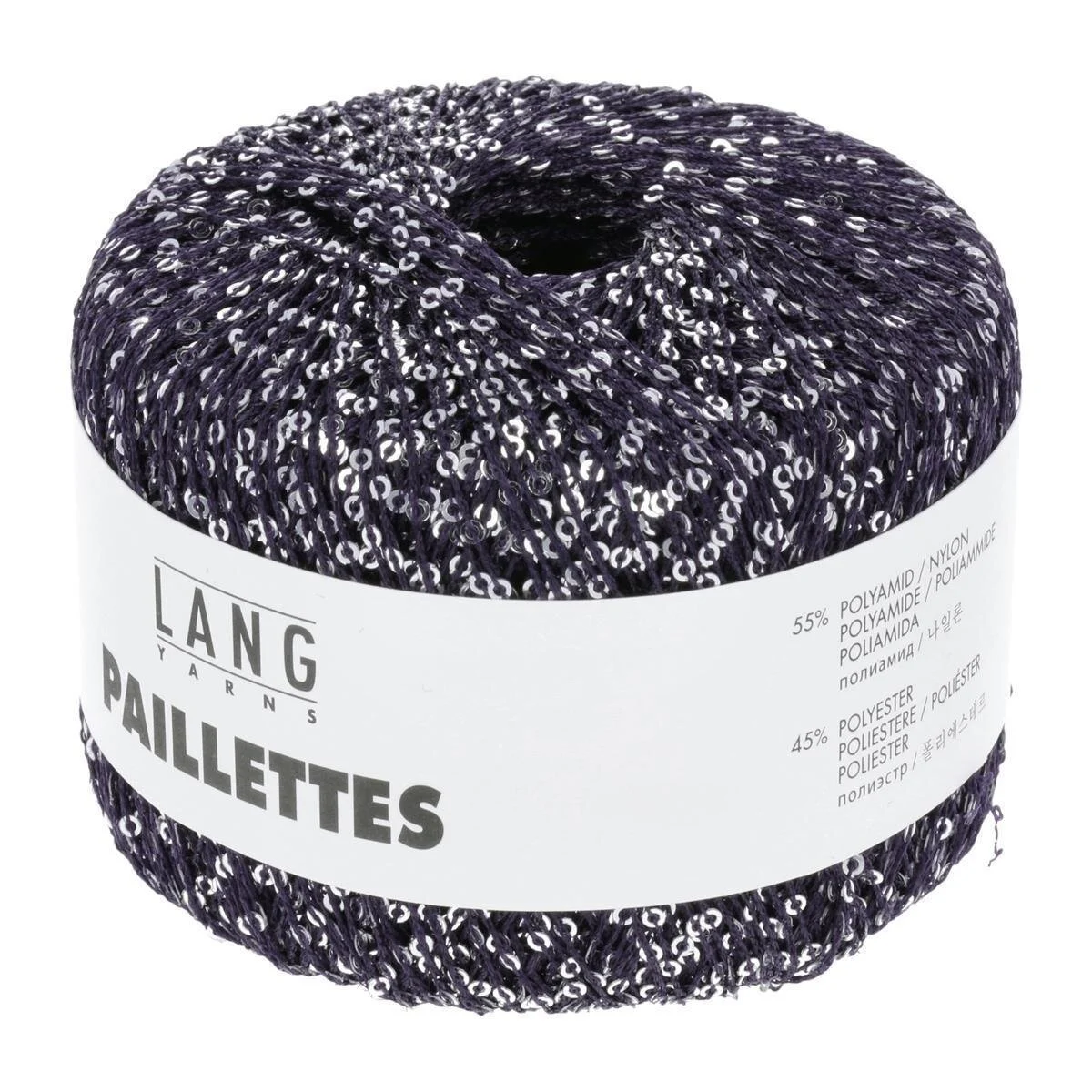 Lang Yarns - Paillettes 0035 marine silber
