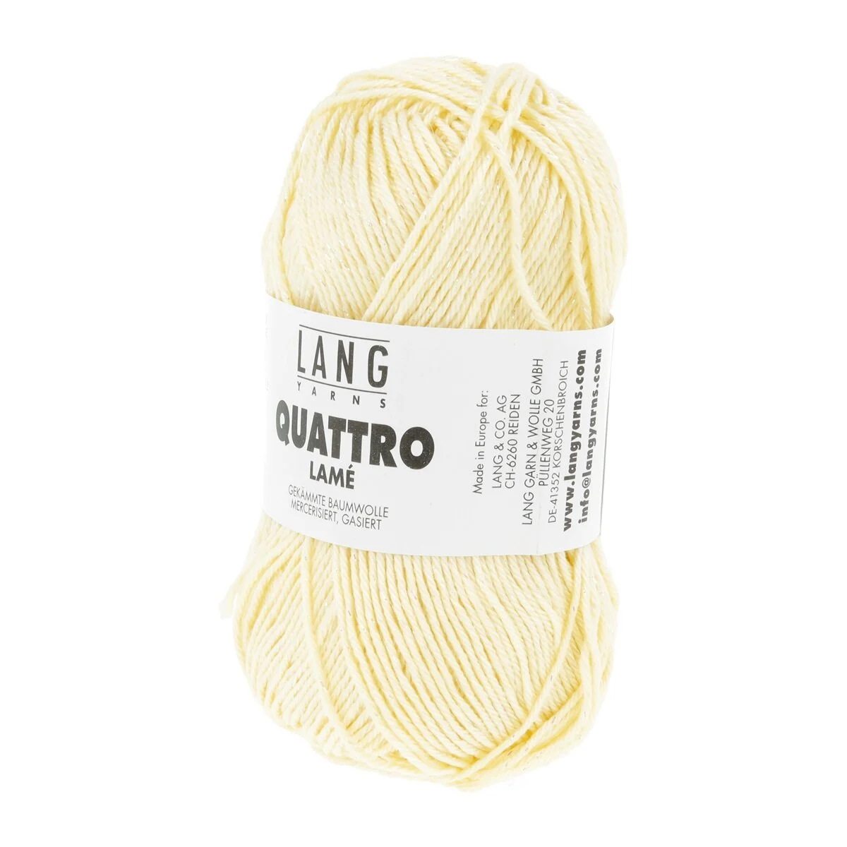 Lang Yarns - Quattro Lamé 0012 hellgelb