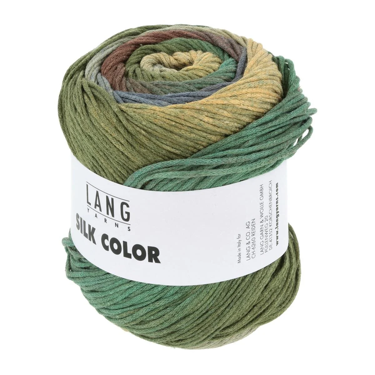 Lang Yarns - Silk Color 0004 grün braun blau