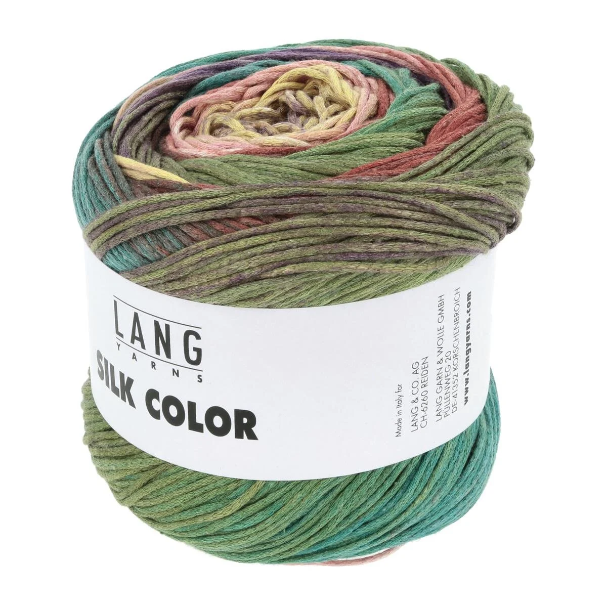 Lang Yarns - Silk Color 0006 violett grün lachs