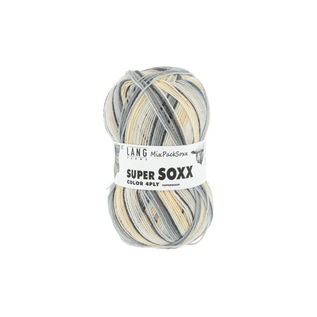Lang Yarns - Super Soxx Color 4-fach 0309 blau orange weiß