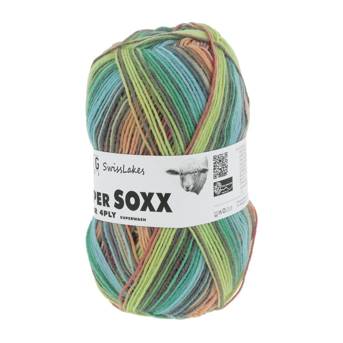 Lang Yarns - Super Soxx Color 4-fach Swiss Lakes 0358 bunt