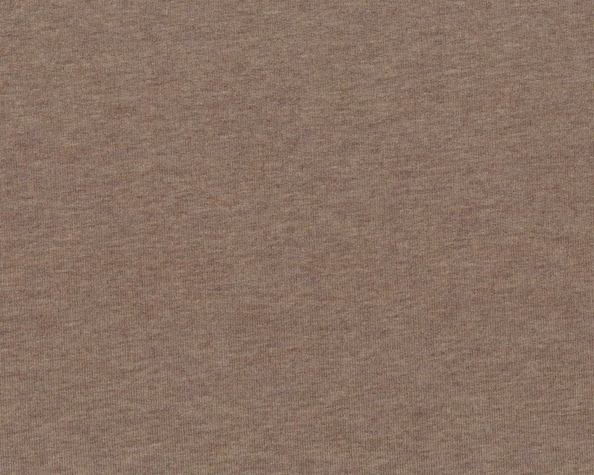 Leichter Kuschel-Sweat MELANGE, extrabreit, helles schlammbraun meliert