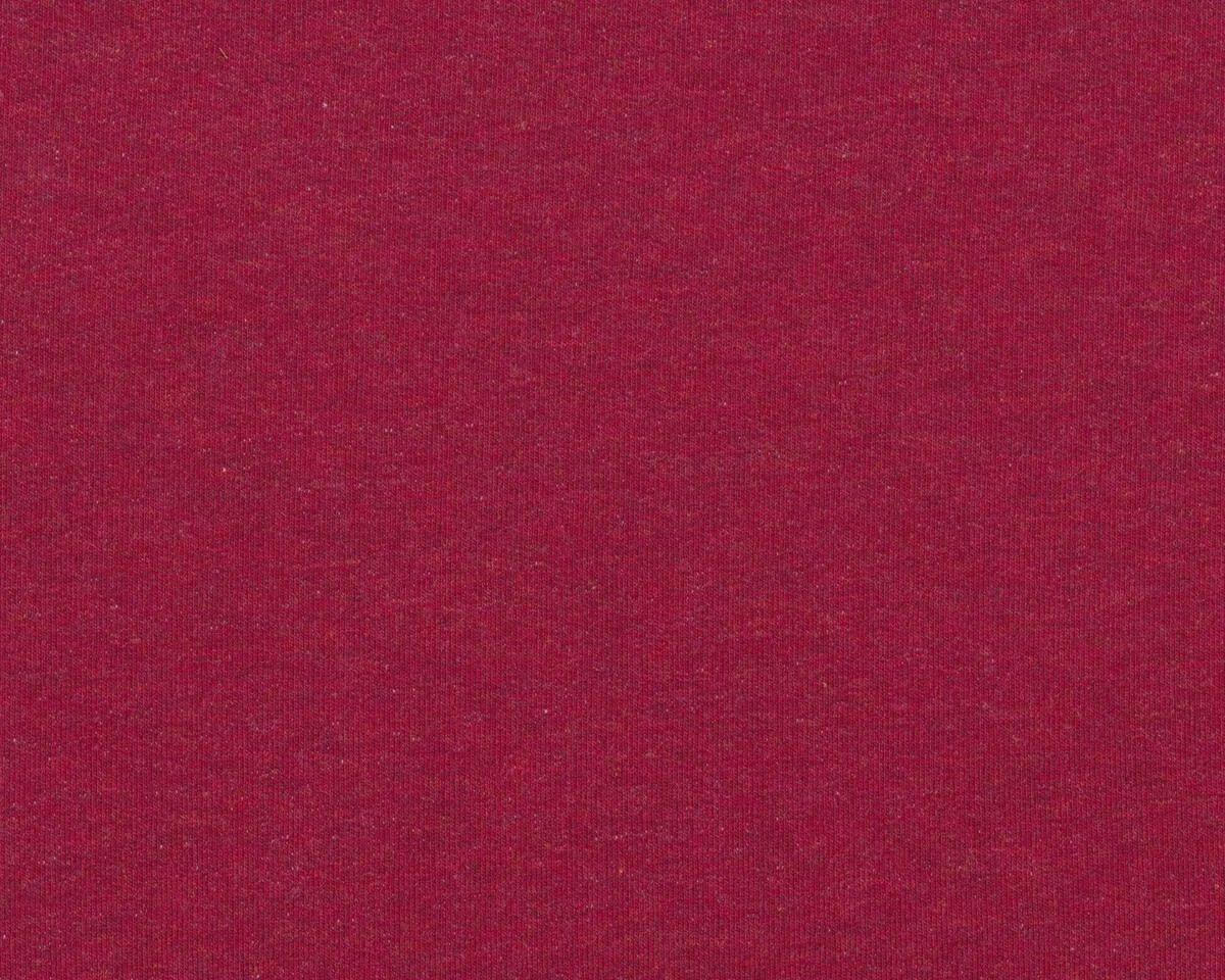 Leichter Kuschel-Sweat MELANGE, extrabreit, stumpfes rot meliert