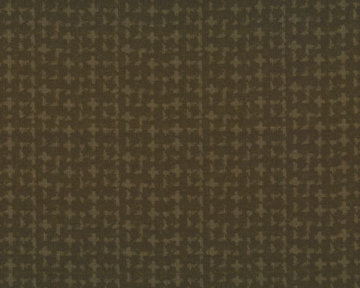 Leichter Sweat TONIO, Kreuzchen, olivbraun