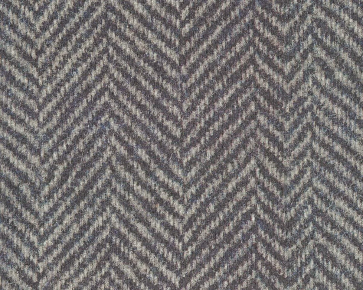 Leichter Sweatstoff LEZZENO, großes Fischgrat-Design, lilagrau-grau