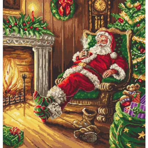 Leti Stitch - Santa's Rest by the Chimney