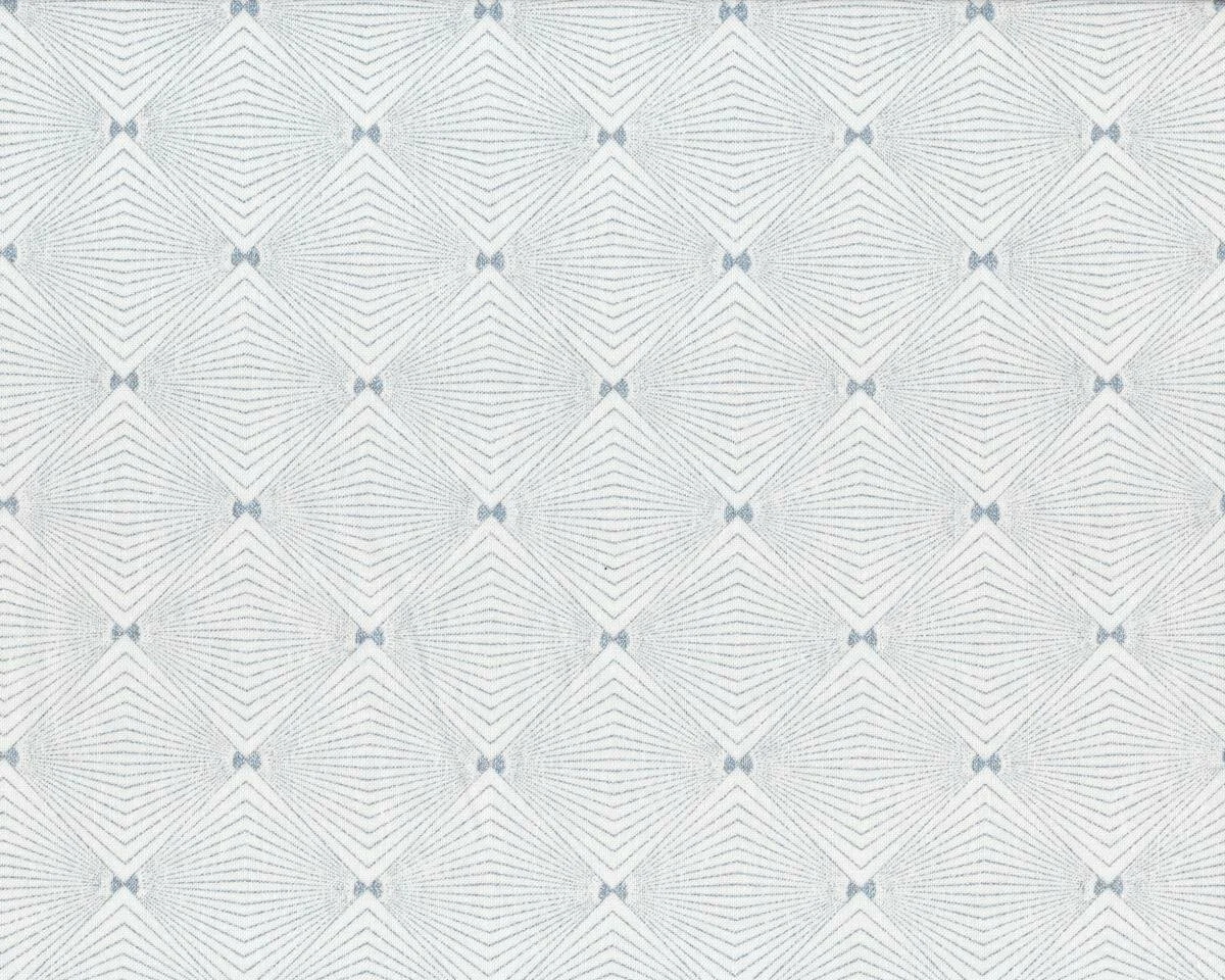 Metallic-Patchworkstoff MAGICAL MOMENTS, Rauten-Fächer, gebrochenes weiß-silber metallic