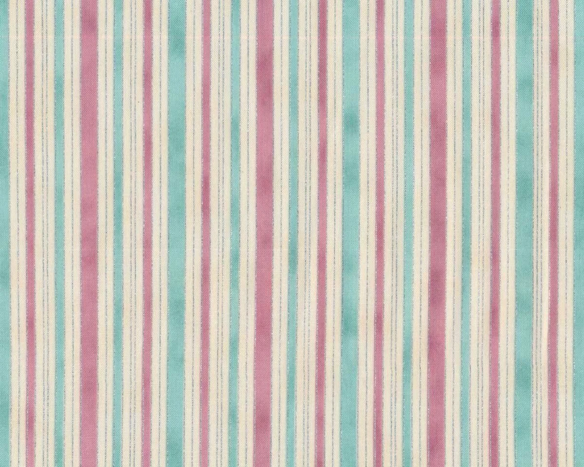 Metallic-Patchworkstoff THE HAMPTON STRIPE, Streifen, rosa-mint, Leesa Chandler
