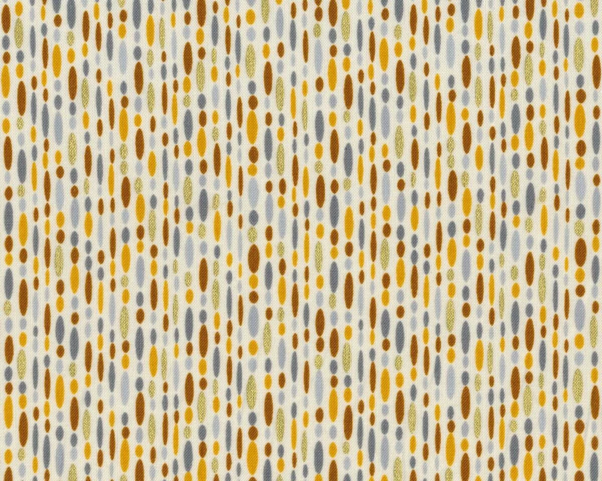 Metallic-Patchworkstoff WINTER'S GRANDEUR, Ovalketten, goldbraun-gold metallic