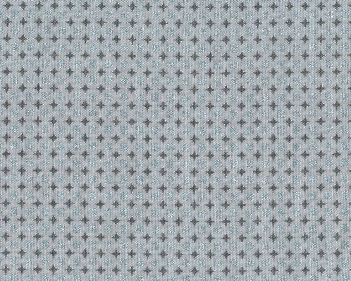 Metallic-Patchworkstoff WINTER'S GRANDEUR, Stern-Gitter, grau-silber metallic