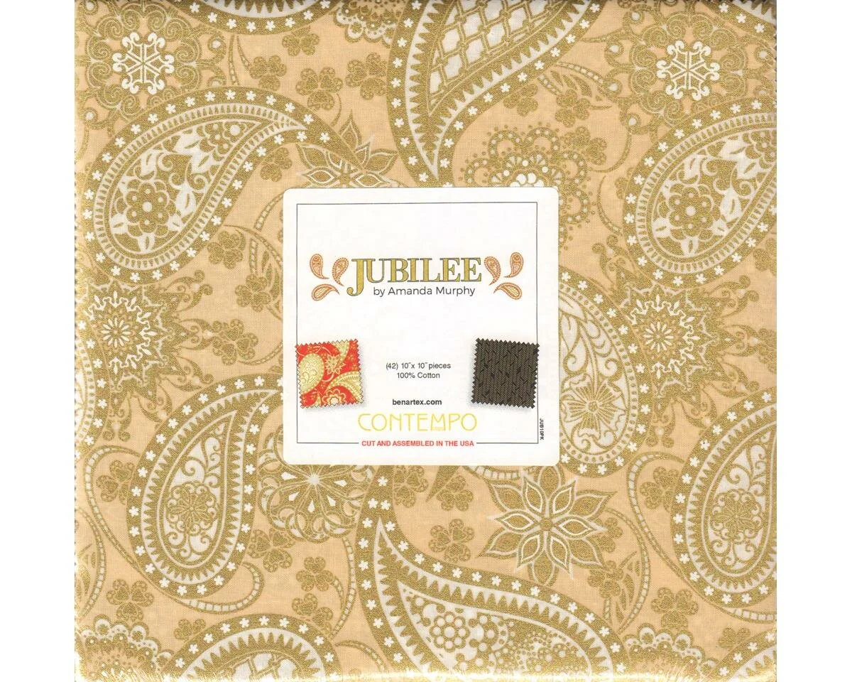 Metallic-Precuts Layer Cake JUBILEE, Amanda Murphy, Benartex