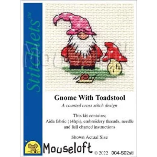 Mouseloft - Gnome with Toadstool (Stickpackung)