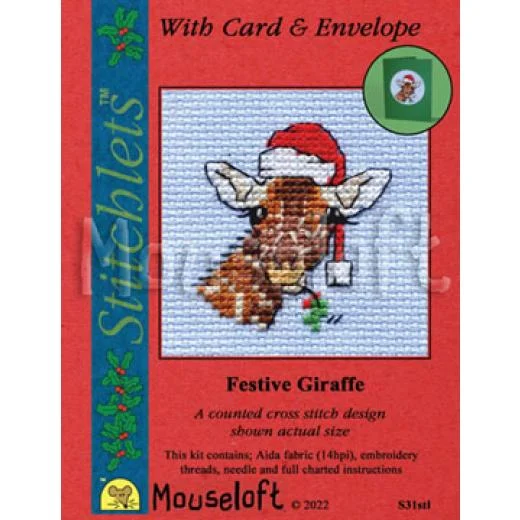 Mouseloft - Festive Giraffe (Stickpackung)