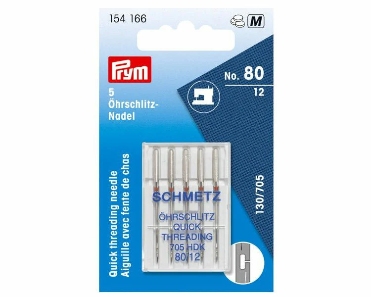 Nähmaschinennadeln ÖHRSCHLITZ, Stärke 80, Prym