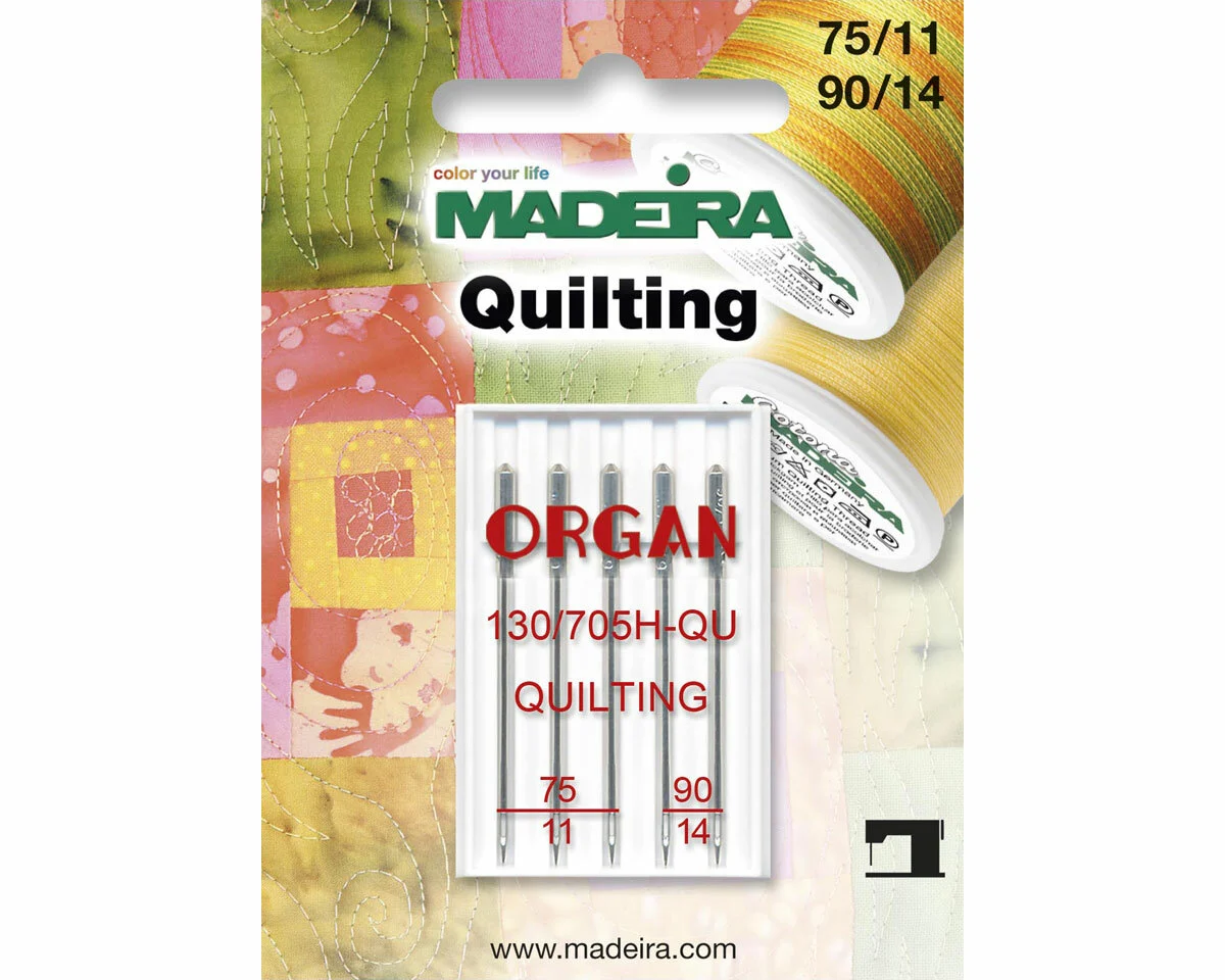 Nähmaschinennadeln QUILTING, Stärke 75 und 90, Madeira