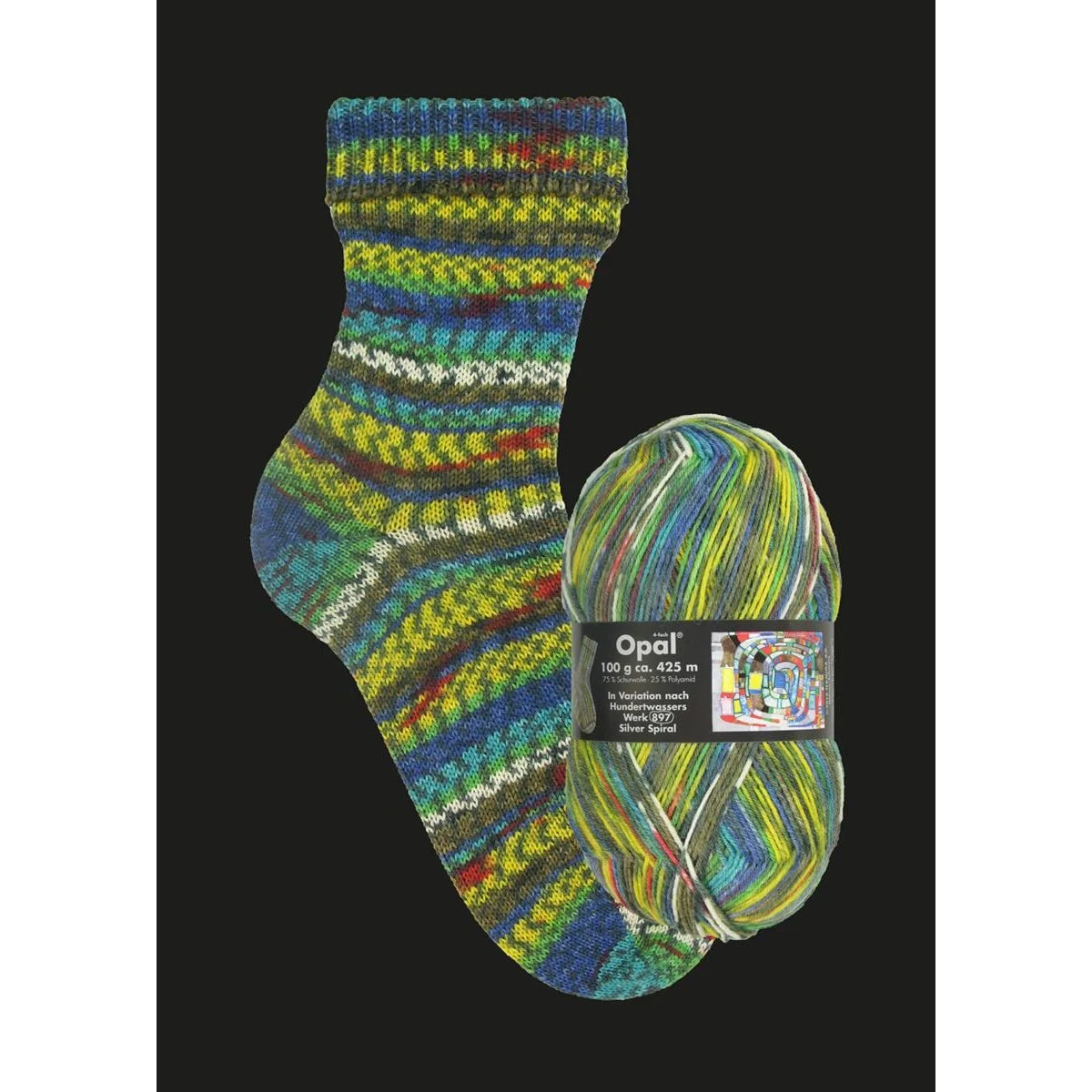 Opal - Variation nach Hundertwasser 4-fach 1433 Werk 897